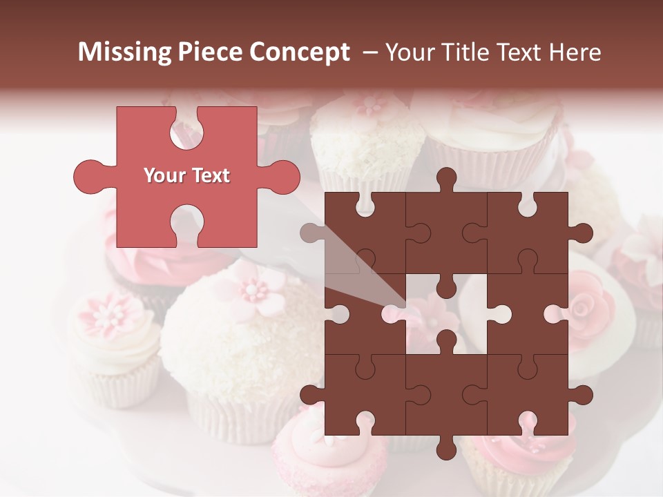 A Pink Cake With Cupcakes On Top Of It PowerPoint Template