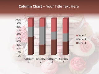 A Pink Cake With Cupcakes On Top Of It PowerPoint Template