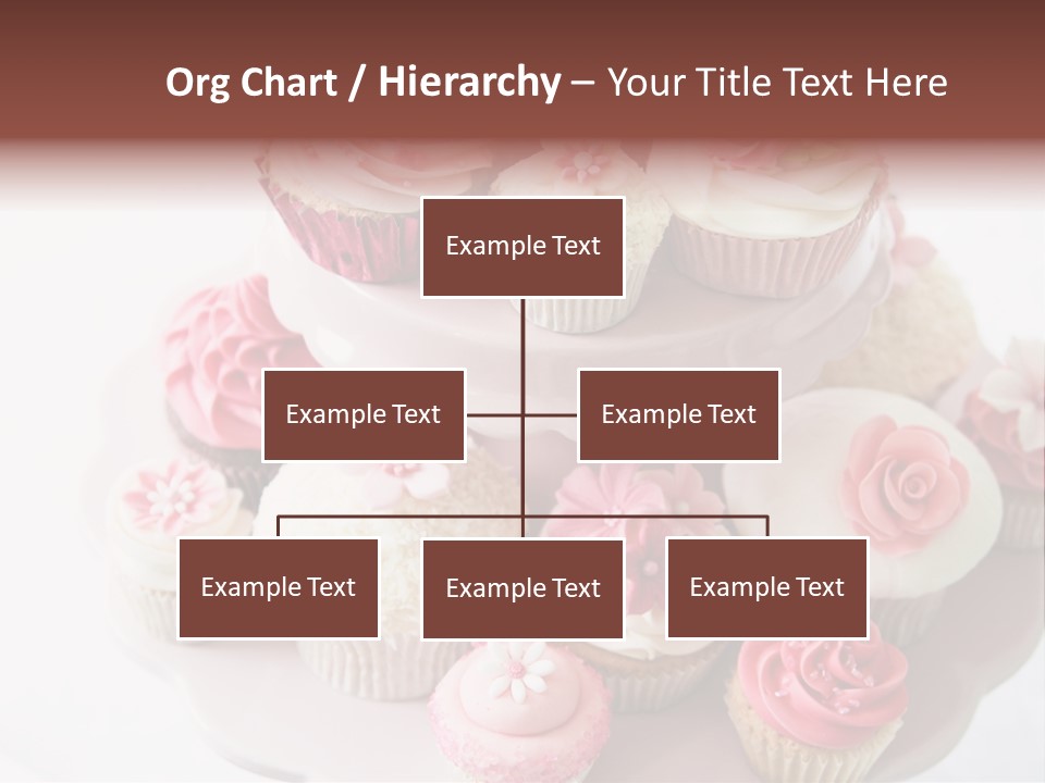 A Pink Cake With Cupcakes On Top Of It PowerPoint Template