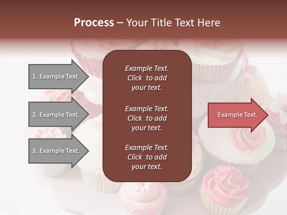 A Pink Cake With Cupcakes On Top Of It PowerPoint Template