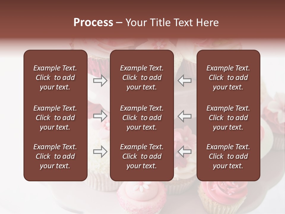 A Pink Cake With Cupcakes On Top Of It PowerPoint Template