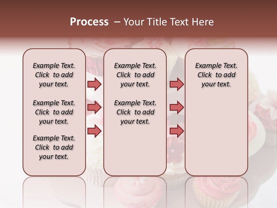 A Pink Cake With Cupcakes On Top Of It PowerPoint Template