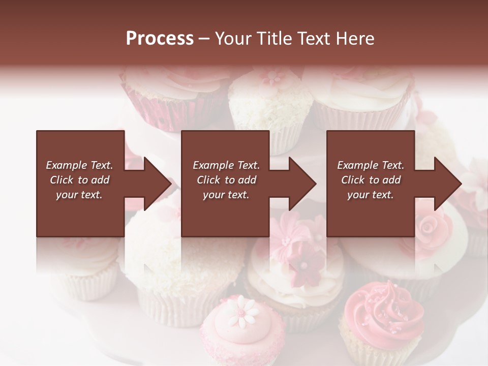 A Pink Cake With Cupcakes On Top Of It PowerPoint Template