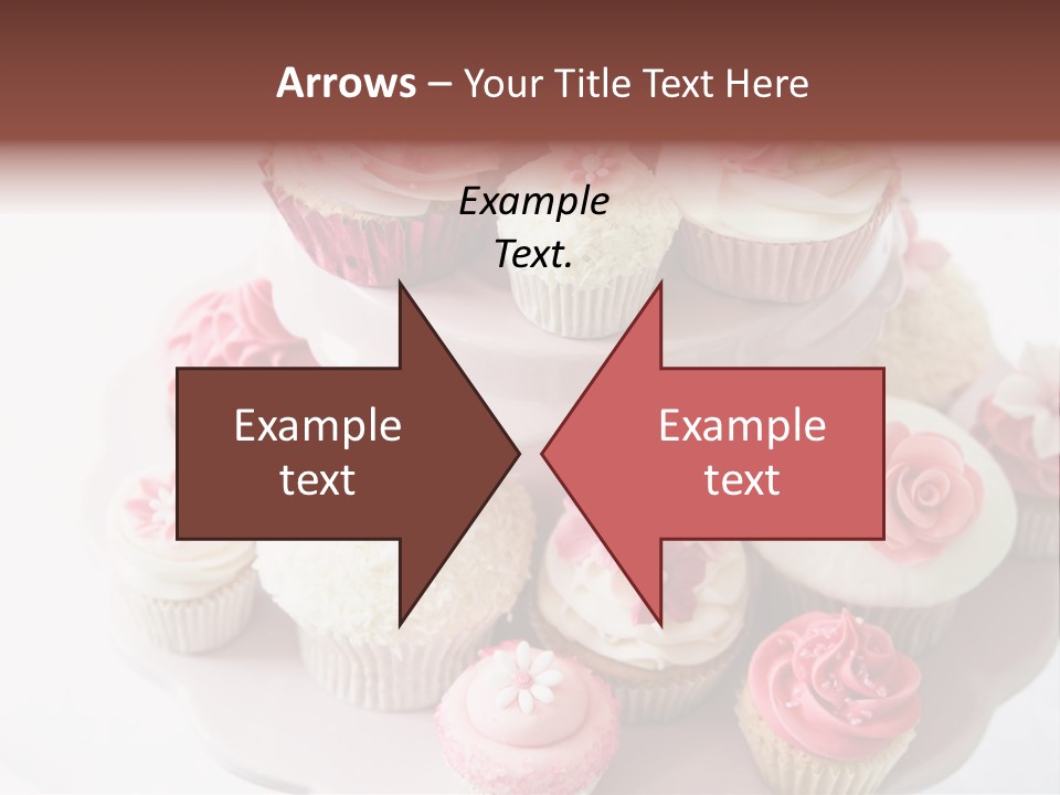 A Pink Cake With Cupcakes On Top Of It PowerPoint Template