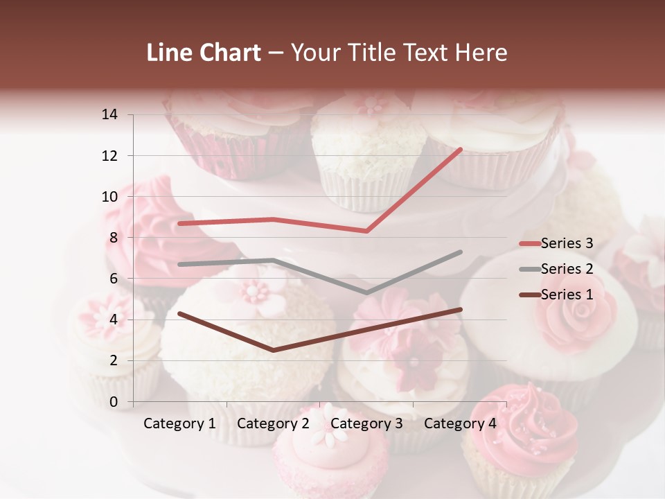 A Pink Cake With Cupcakes On Top Of It PowerPoint Template