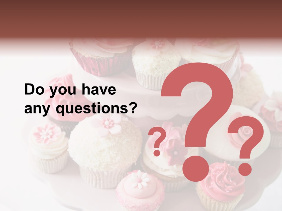 A Pink Cake With Cupcakes On Top Of It PowerPoint Template