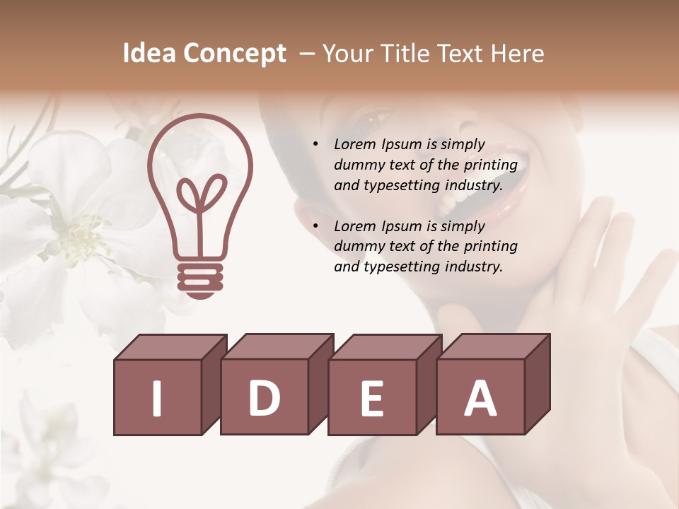 Joy Cosmetics Female PowerPoint Template