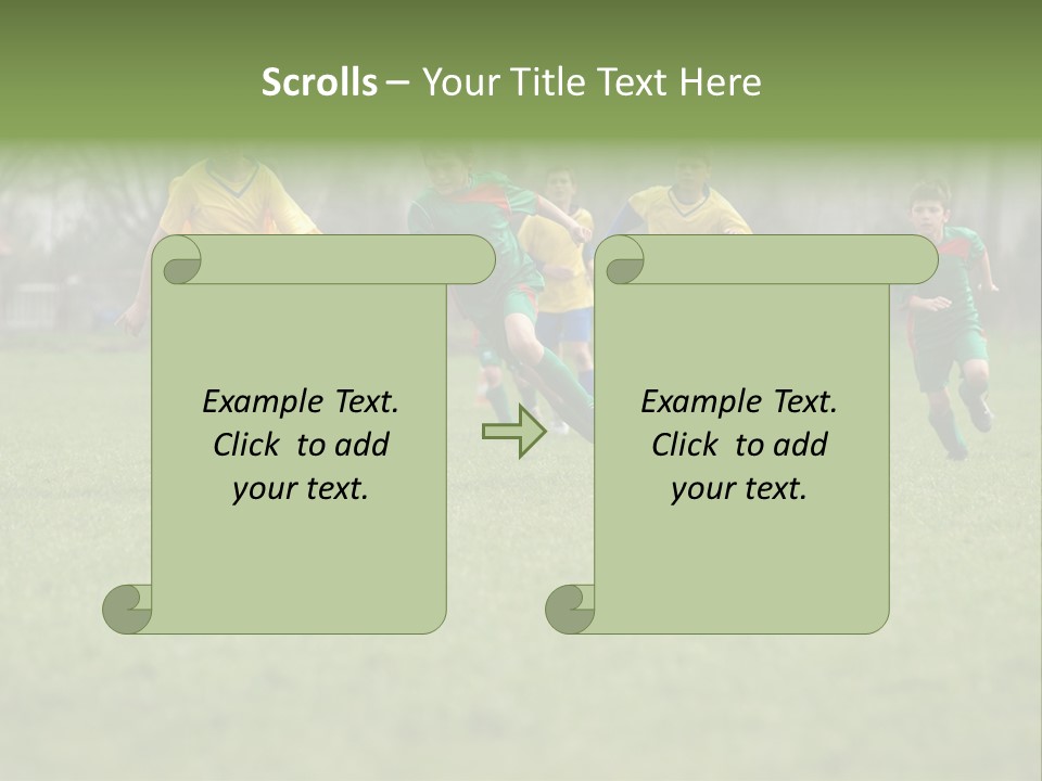 Hunt Kids Green PowerPoint Template