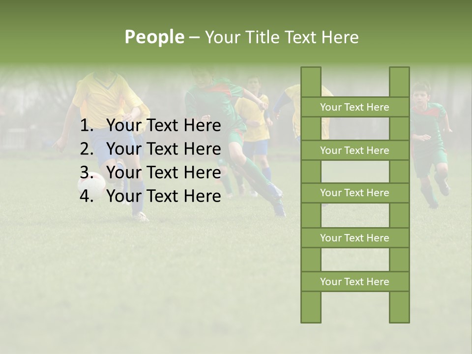 Hunt Kids Green PowerPoint Template