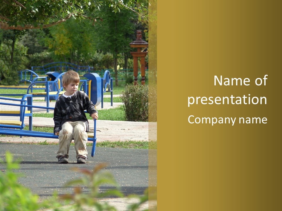 Park Sad Preschool PowerPoint Template