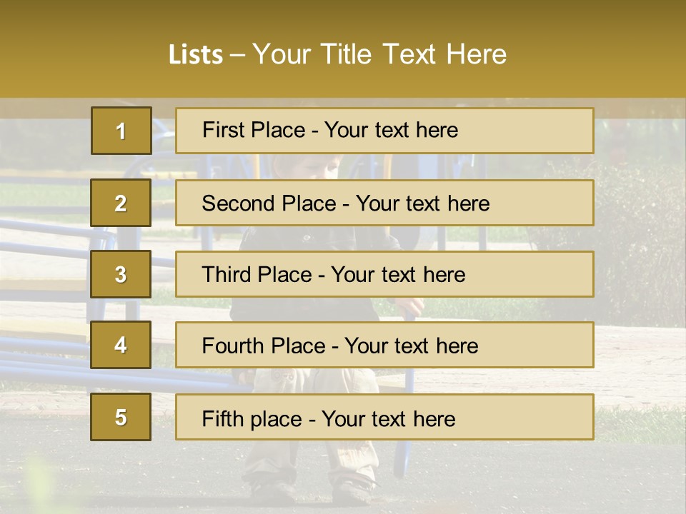Park Sad Preschool PowerPoint Template