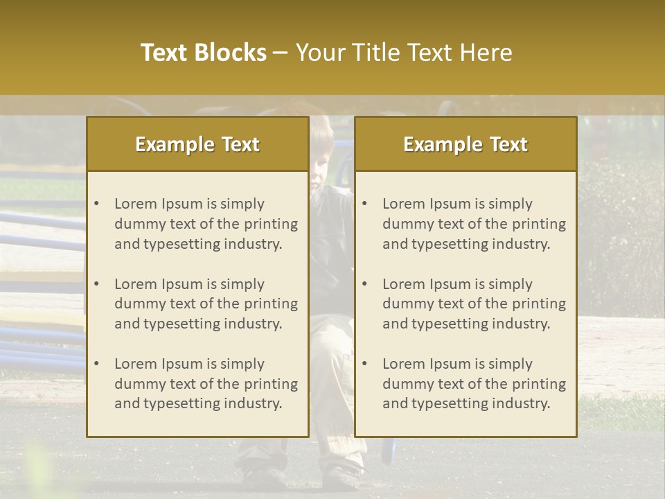 Park Sad Preschool PowerPoint Template