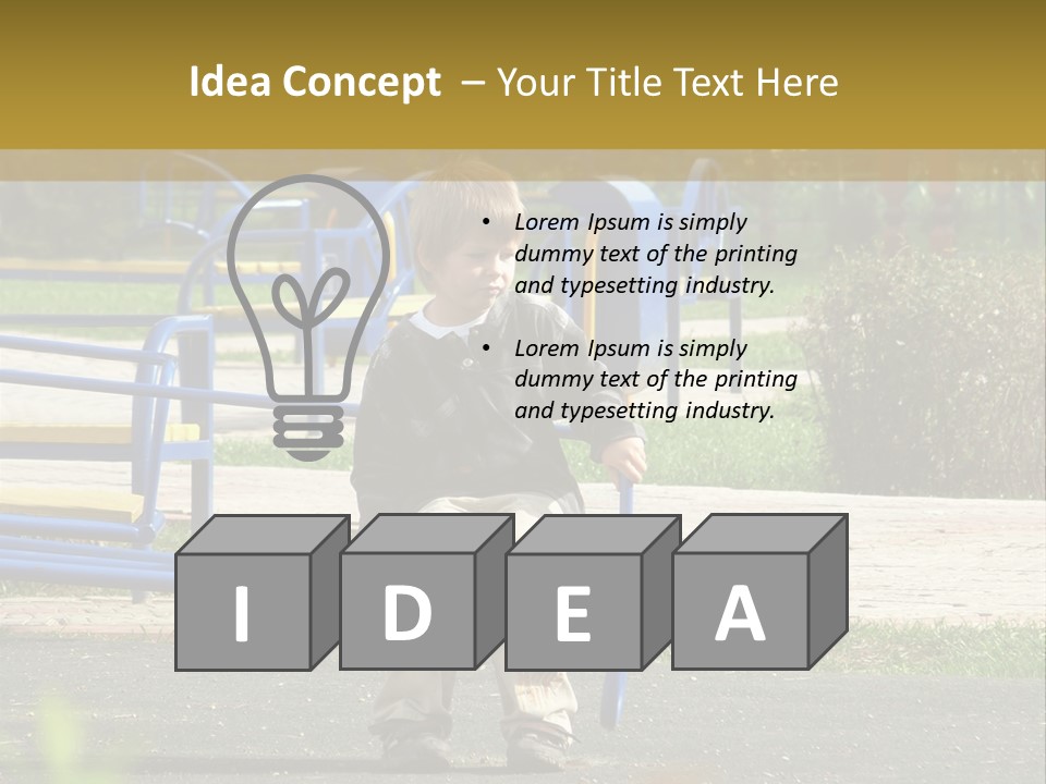 Park Sad Preschool PowerPoint Template