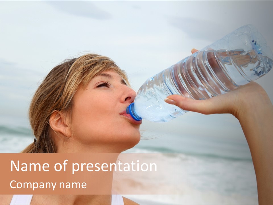 Portrait Exercising Thirst PowerPoint Template