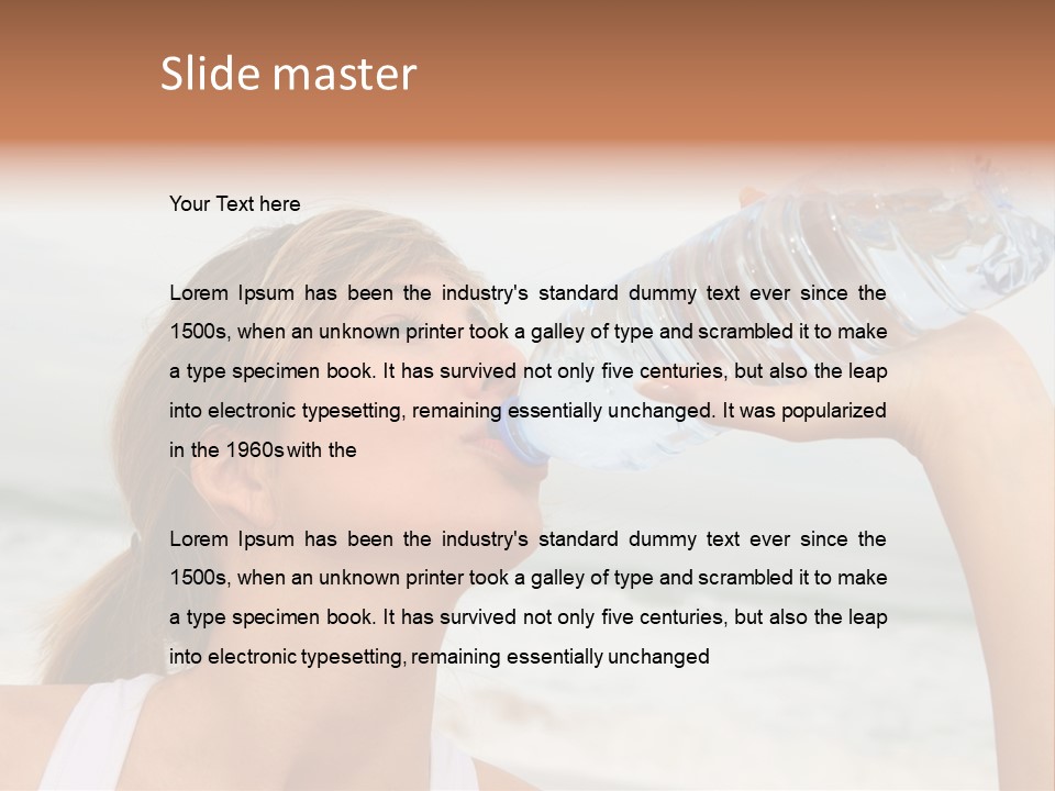 Portrait Exercising Thirst PowerPoint Template