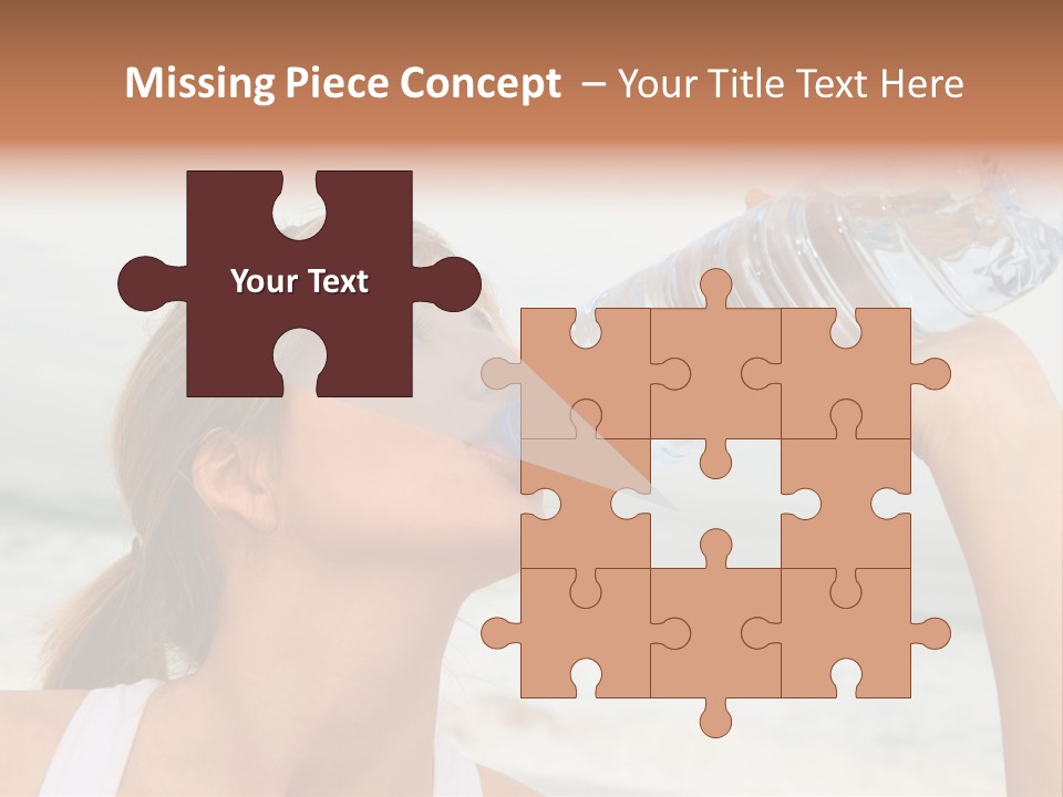 Portrait Exercising Thirst PowerPoint Template