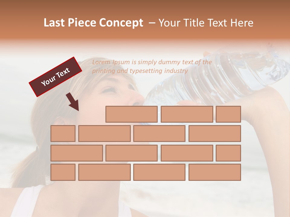 Portrait Exercising Thirst PowerPoint Template