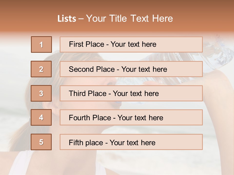 Portrait Exercising Thirst PowerPoint Template