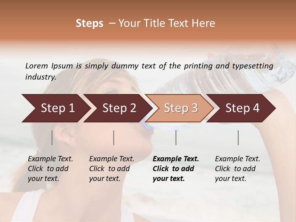 Portrait Exercising Thirst PowerPoint Template
