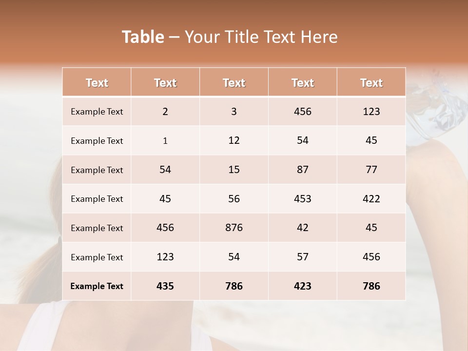 Portrait Exercising Thirst PowerPoint Template