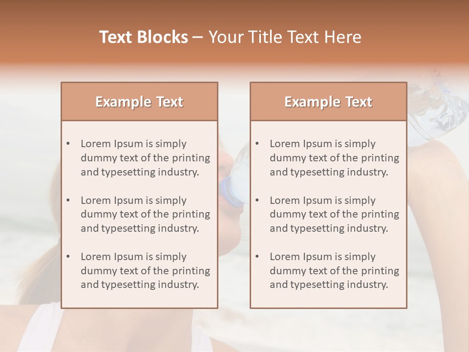 Portrait Exercising Thirst PowerPoint Template