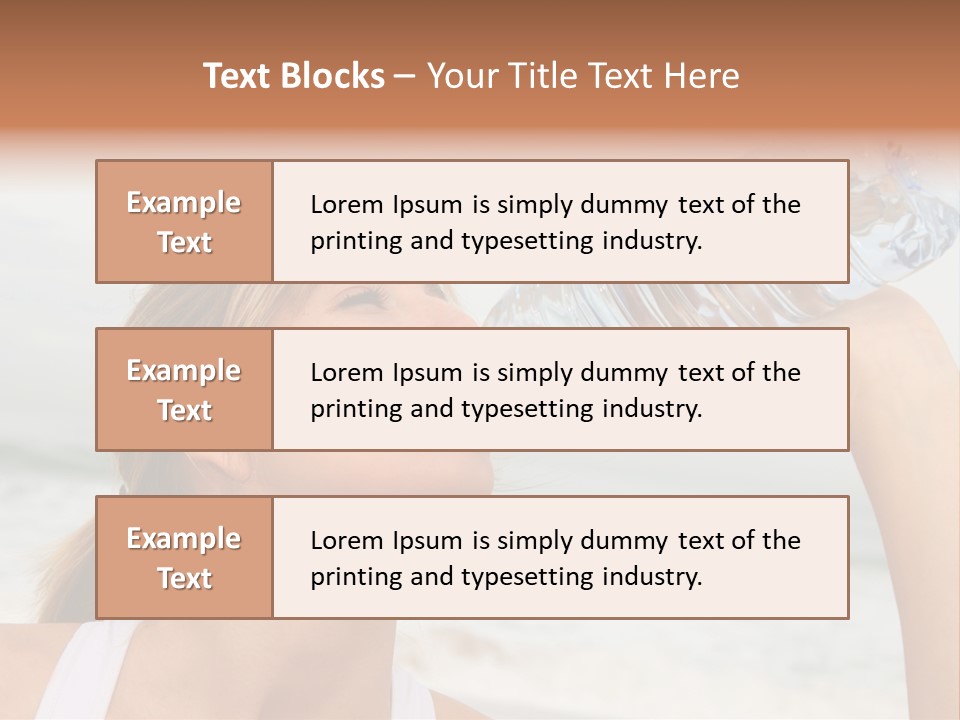 Portrait Exercising Thirst PowerPoint Template