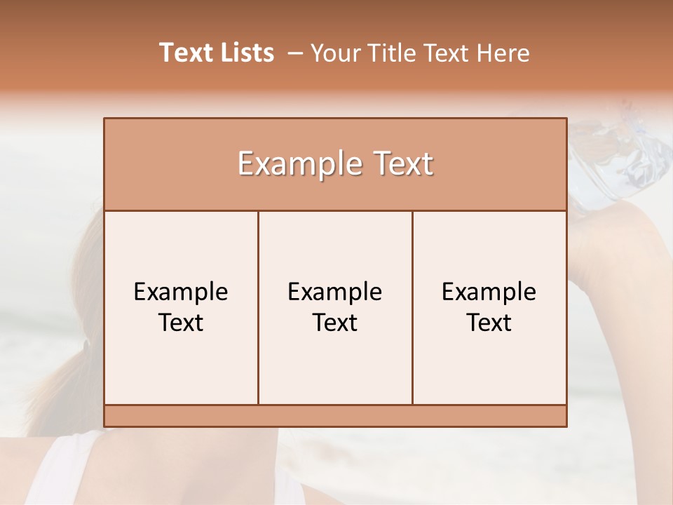 Portrait Exercising Thirst PowerPoint Template