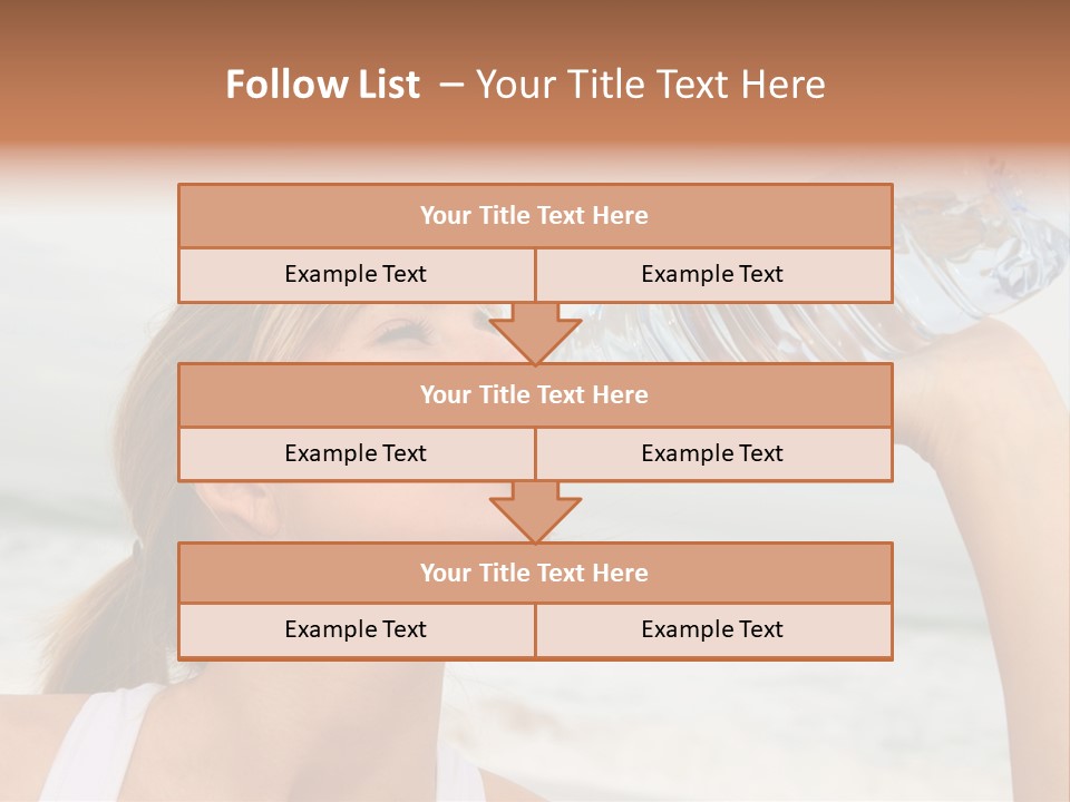 Portrait Exercising Thirst PowerPoint Template