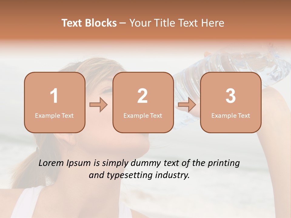 Portrait Exercising Thirst PowerPoint Template