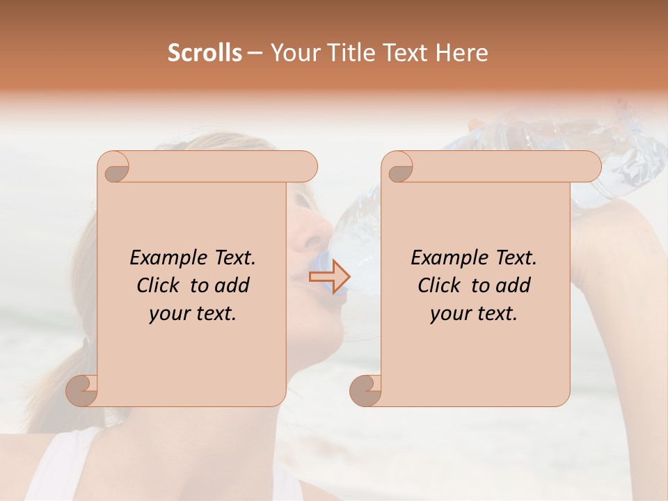 Portrait Exercising Thirst PowerPoint Template
