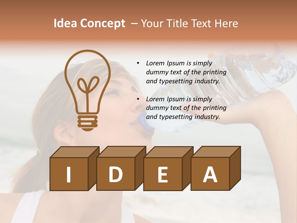 Portrait Exercising Thirst PowerPoint Template