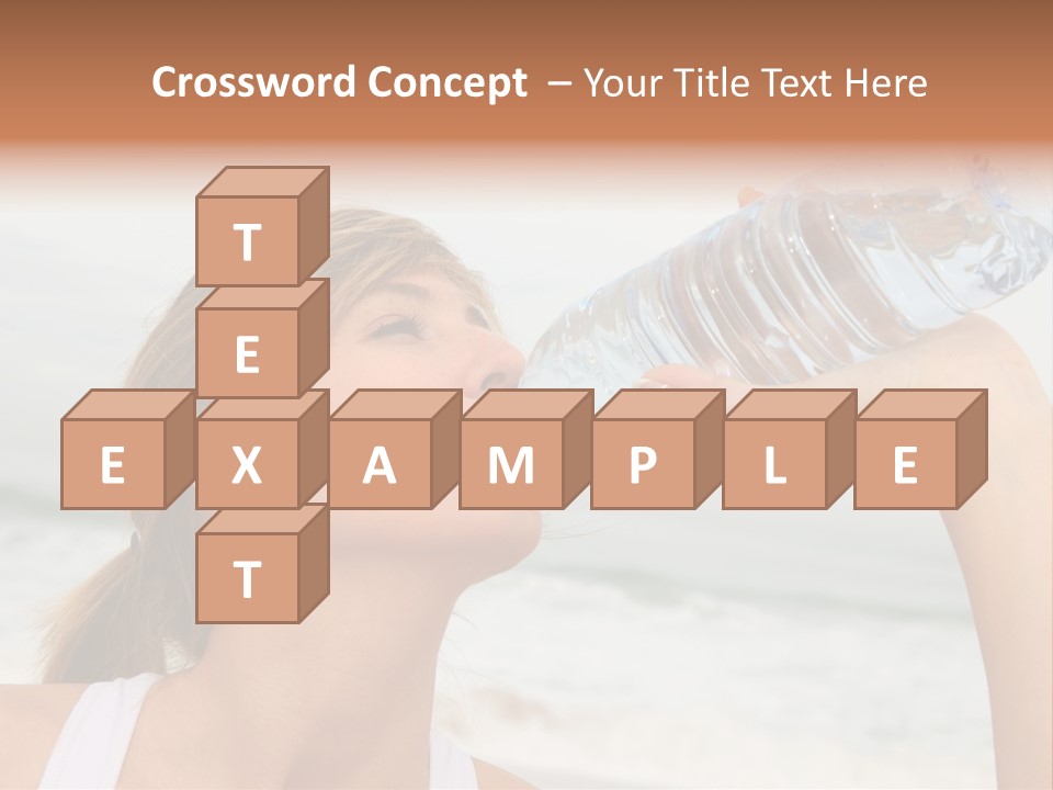 Portrait Exercising Thirst PowerPoint Template