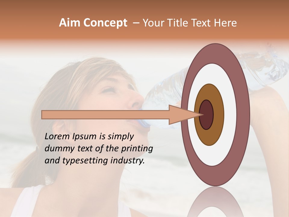 Portrait Exercising Thirst PowerPoint Template