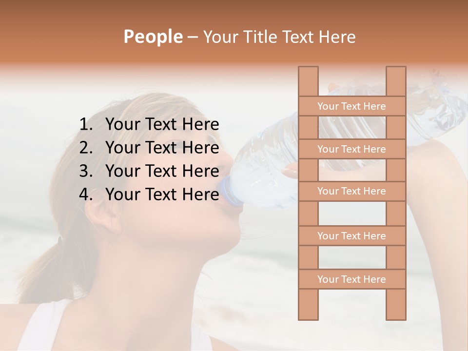 Portrait Exercising Thirst PowerPoint Template