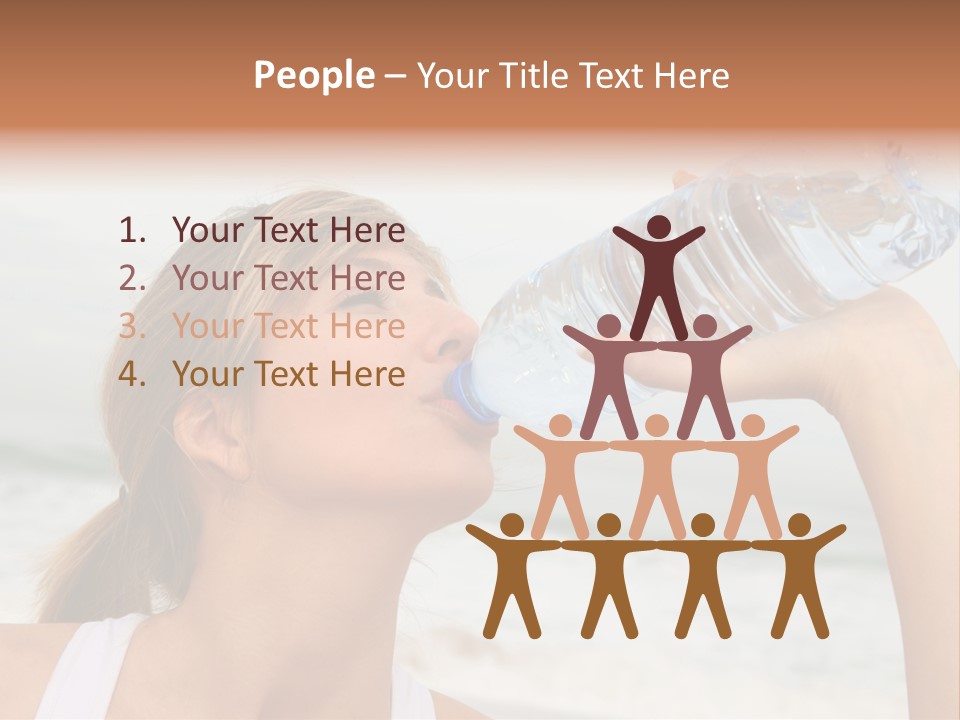 Portrait Exercising Thirst PowerPoint Template