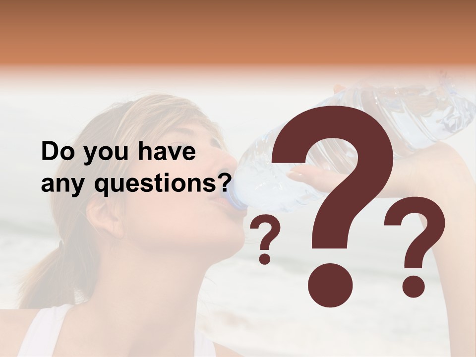 Portrait Exercising Thirst PowerPoint Template