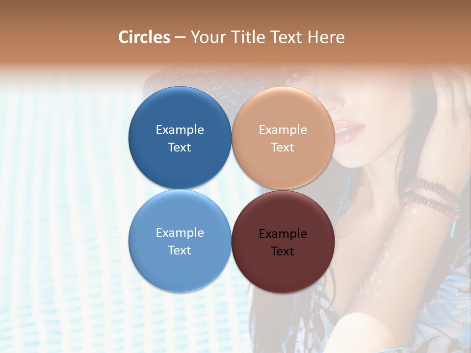 Girl Relaxation Colorful PowerPoint Template