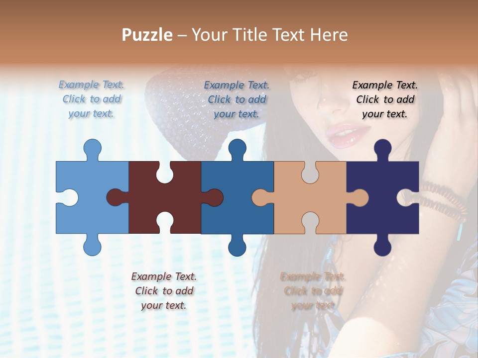 Girl Relaxation Colorful PowerPoint Template