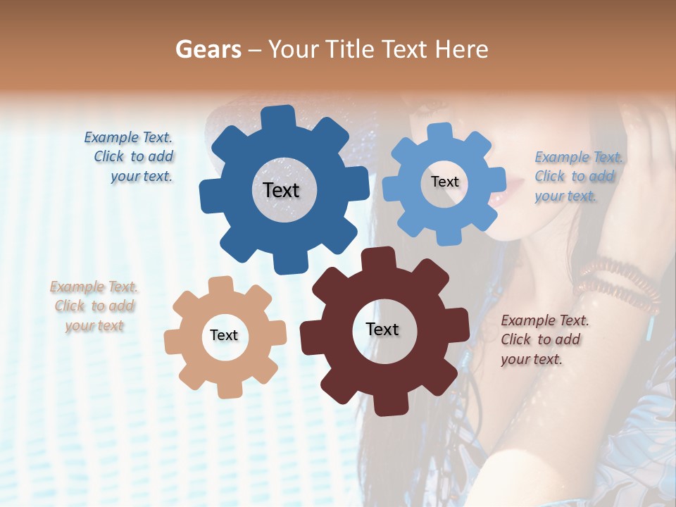 Girl Relaxation Colorful PowerPoint Template