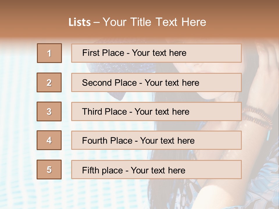 Girl Relaxation Colorful PowerPoint Template