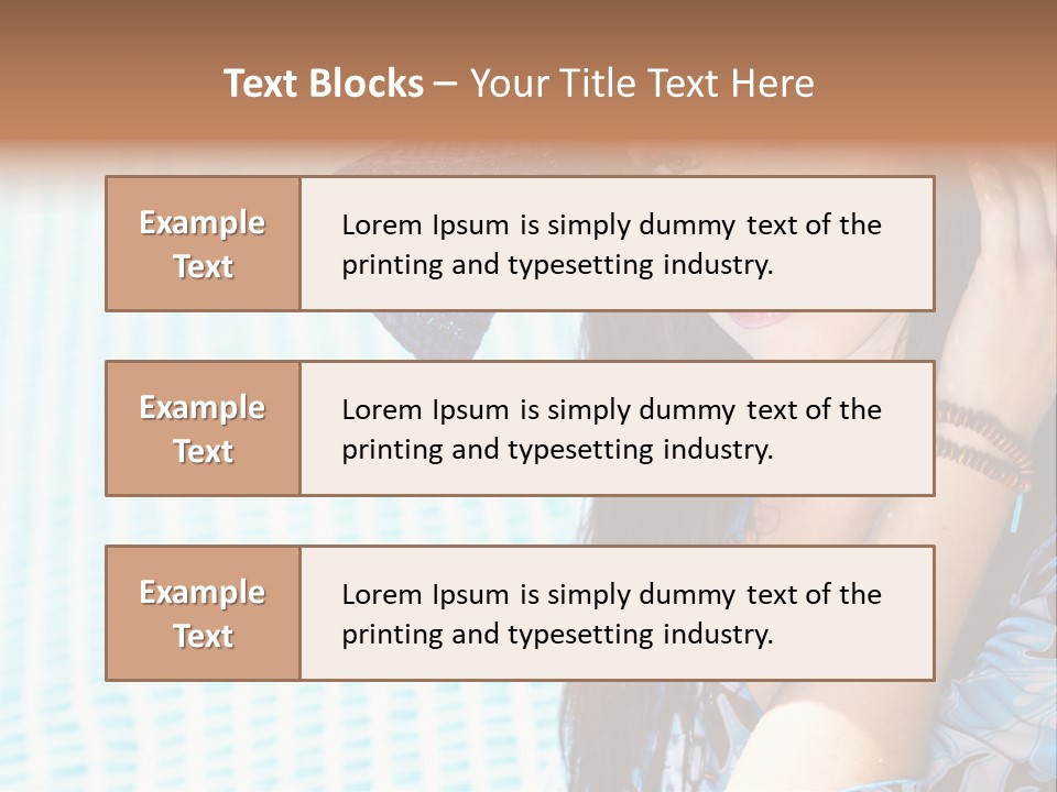 Girl Relaxation Colorful PowerPoint Template