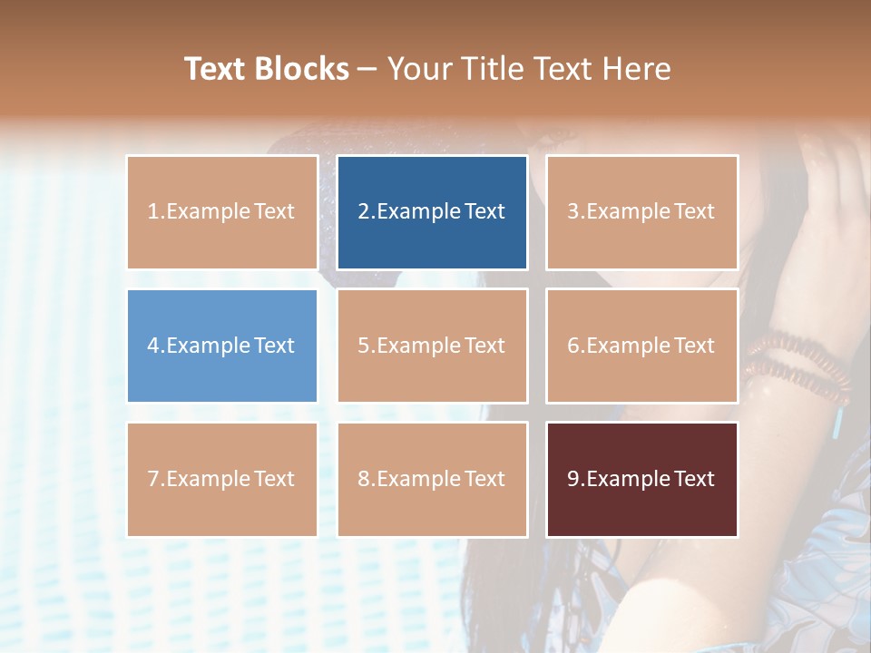 Girl Relaxation Colorful PowerPoint Template