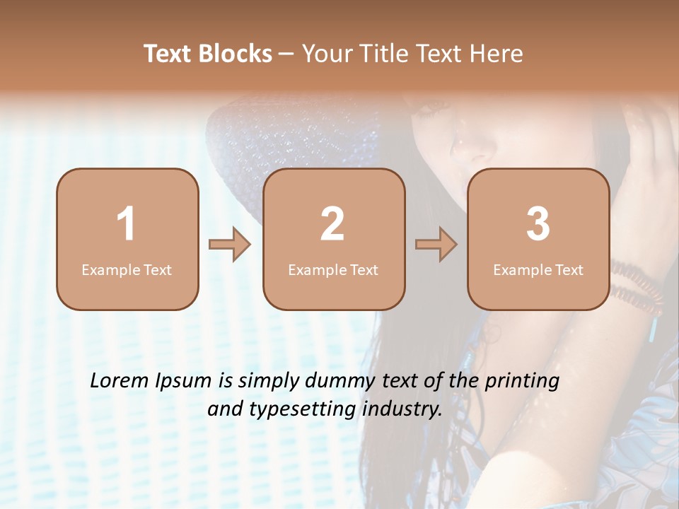 Girl Relaxation Colorful PowerPoint Template