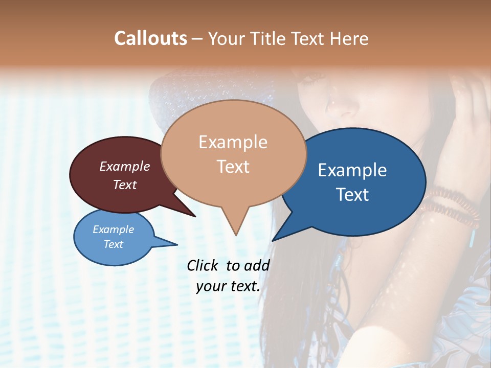 Girl Relaxation Colorful PowerPoint Template