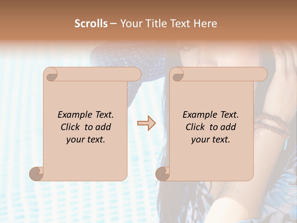 Girl Relaxation Colorful PowerPoint Template