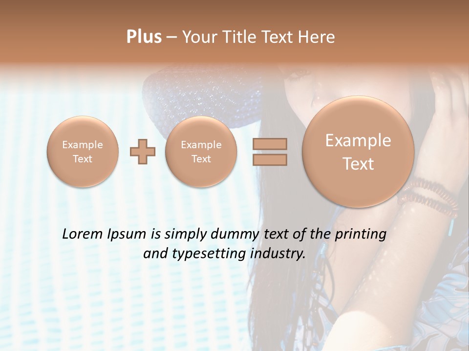 Girl Relaxation Colorful PowerPoint Template