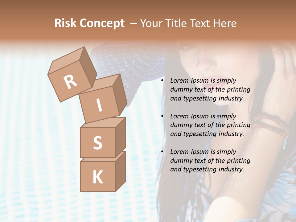 Girl Relaxation Colorful PowerPoint Template