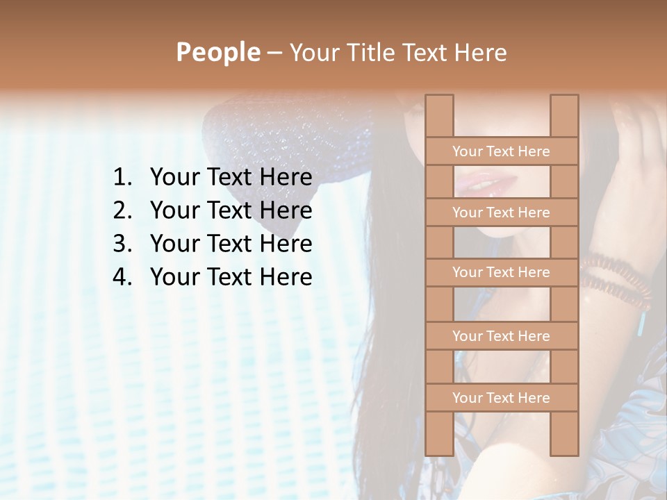 Girl Relaxation Colorful PowerPoint Template