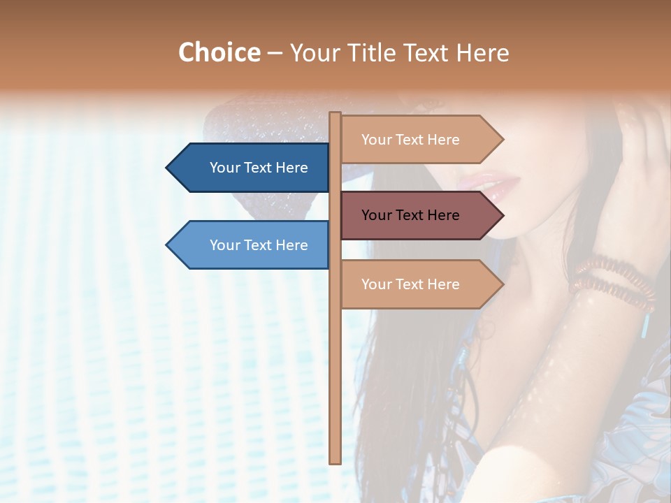 Girl Relaxation Colorful PowerPoint Template