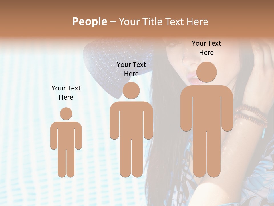 Girl Relaxation Colorful PowerPoint Template